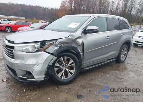 2015 Toyota Highlander Xle V6 из США, поврежденный, VIN 5TDKKRFH7FS094985